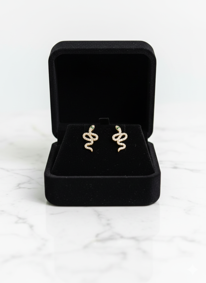 Pendientes Mini Serpiente (Tono Dorado)